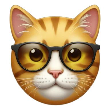 Cat smirking emoji with sunglasses sticker