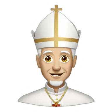 pope arg white sticker
