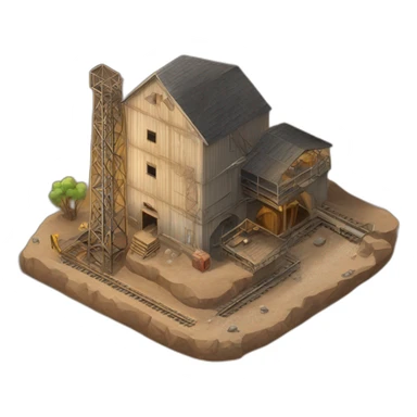 mine shaft/Mining Building house sticker