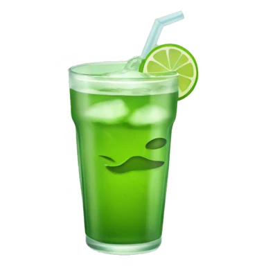 Green tea cold glass sticker