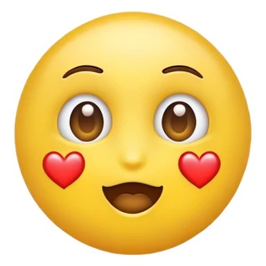 Yellow emoji with heart eyes sticker