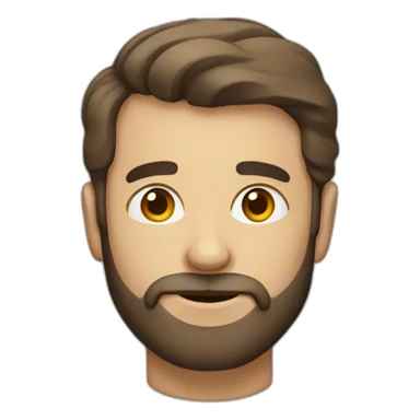 Bearded man with receding brown hair sticker