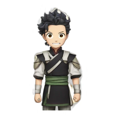 tanjiro from demon slayer sticker