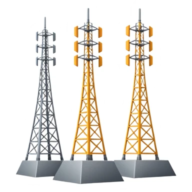 3 TORRES DE ANTENA DE ESTAÇÃO RÁDIO BASE sticker