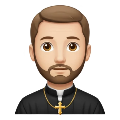 Sacerdote con un poco de barba sticker