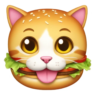 burger cat sticker