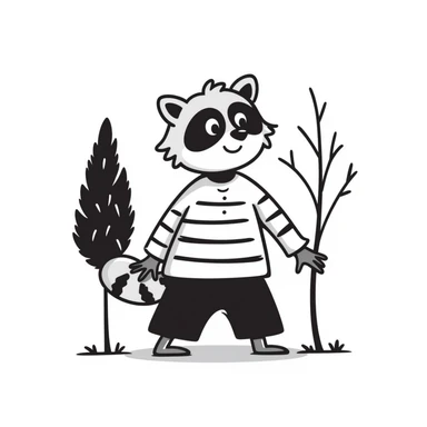Raccoon sticker