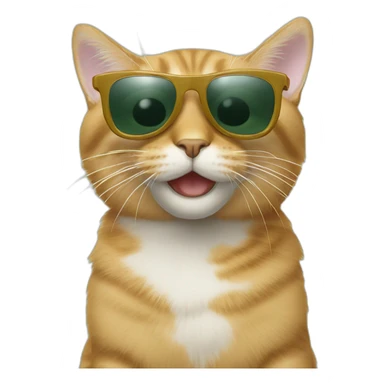cat with rayban wayfarer sticker