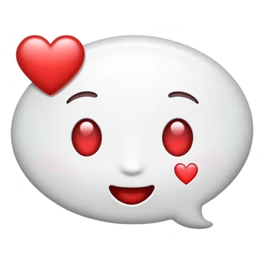 Speech bubble with heart on eyes sticker
