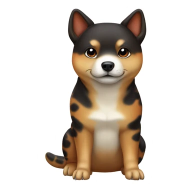Tortoise shell no white Shiba Inu with no white sticker