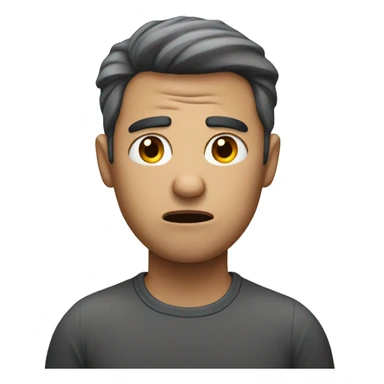 Person annoyed looking to the side  sticker