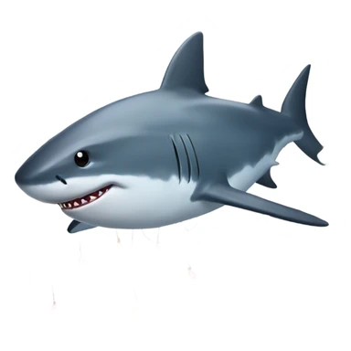 Shark with Christmas lights sticker