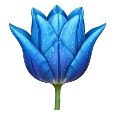 Light blue dark blue hombre Star speckled tulip sticker