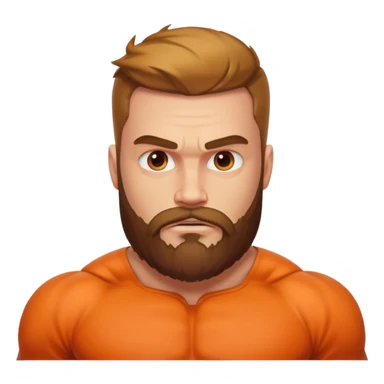 heroic man with beard sticker