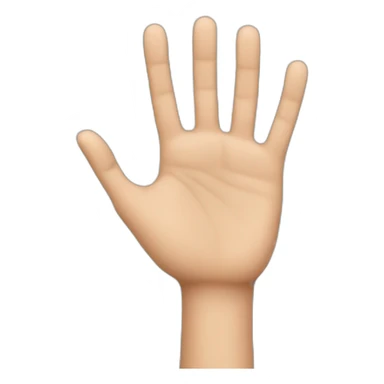 Hand with five fingers  sticker