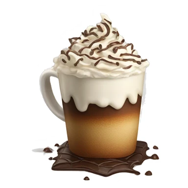 coffee with whipped cream and chocolate shavings sticker
