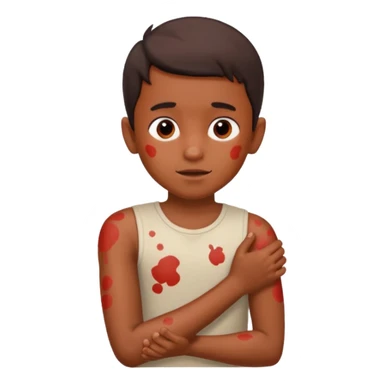 A boy named Sameer, itching and have red spots all over the body sticker