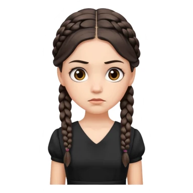 Wednesday with the two braids sticker