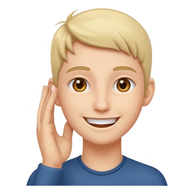 non sento (vantandoti) dito dietro orecchio sticker