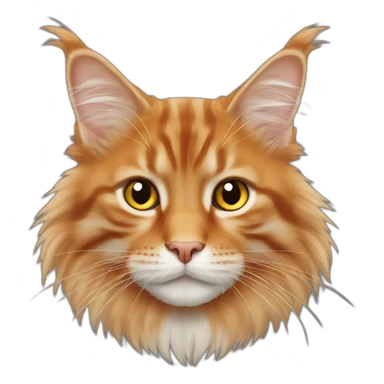 orange mainecoon sticker