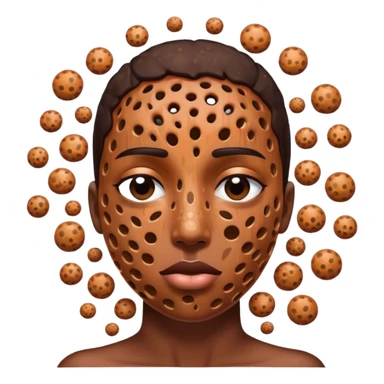 Close eye Trypophobia glitched face  sticker