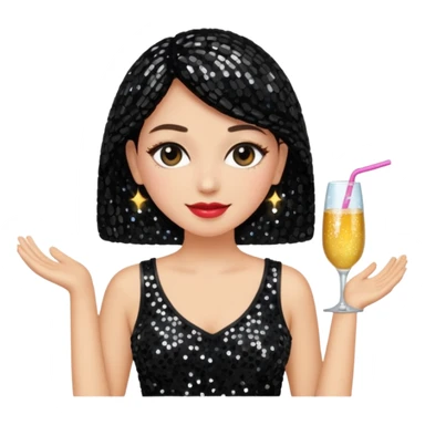 un top de ropa de mujer, para salir de fiesta, que sea negro y con detalles brillantes sticker