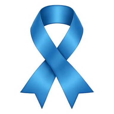 blue ribbon symbolizing mental health awareness, modern, easy to recognize sticker