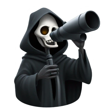 The Grim reaper looking through binoculars  sticker