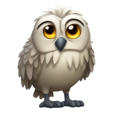 Emotionally and physically drained owl tried of helping everyone sticker