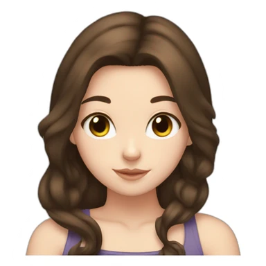 White girl brown hair hug black cat sticker