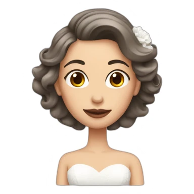 mujer en boda con cabello mono sticker