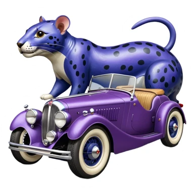 A very fast racing 1934 jaguar roadster rustic old antique rat hot rodded blueberry and cherry pearl trailer  sticker