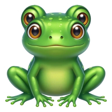 Glitter Green Frog cute sticker