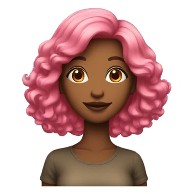mulher com cabelo colorido sticker