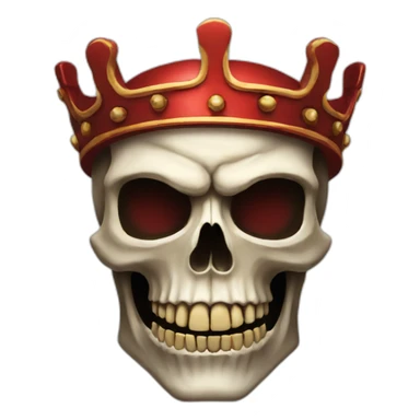 Skull king red sticker