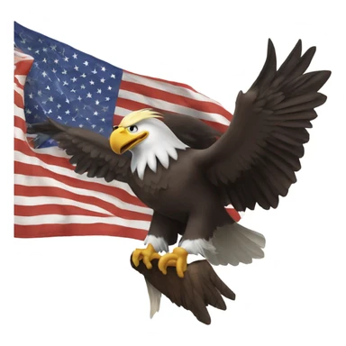 Donald Trump flexing as bald eagle sticker