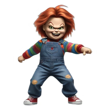 Chucky the evil doll dancing sticker