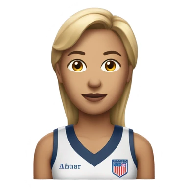 Woman wearing a commander jersey  sticker