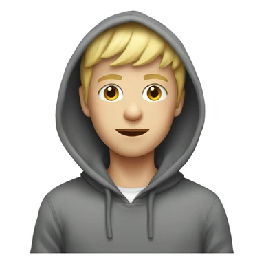 blonde boy in hoodie indoors sticker