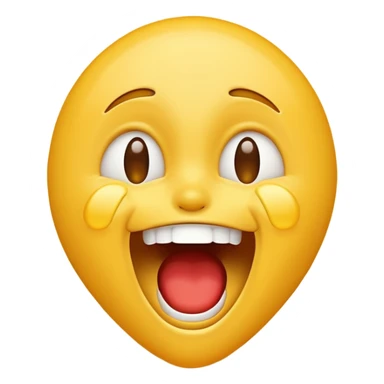 Emoji screaming of laughter sticker