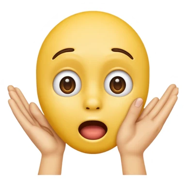 yellow emoji face with hand on face oh no sticker
