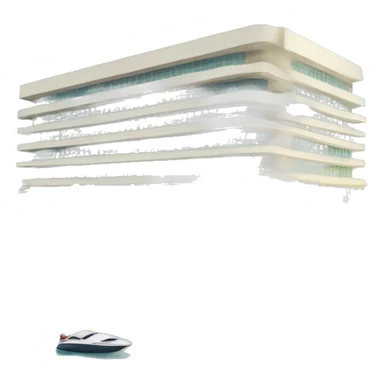 	1.	Hotel Building – A sleek, modern, fancy beach hotel. sticker