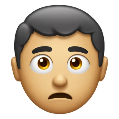 Annoyed emoji looking to the side with both eyes sticker