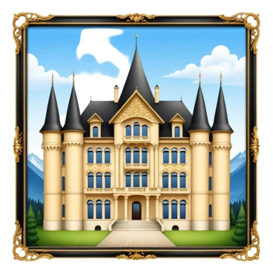 A hotel icon like gstaad palace sticker