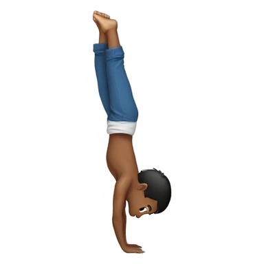 boy handstand sticker
