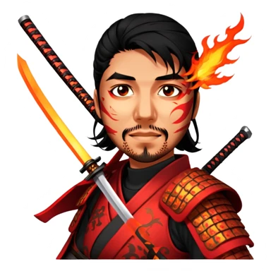 Fire-Wielding Samurai sticker