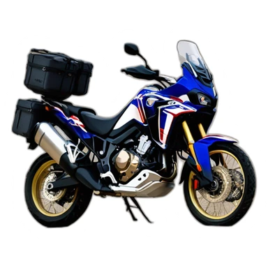 Honda africa twin color negro conduce pareja sticker