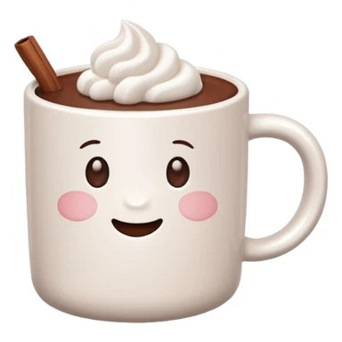Hot coco with mashmellows in a mug sticker