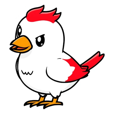 red angry bird sticker
