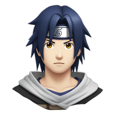 portait of sasuke uchiha sticker
